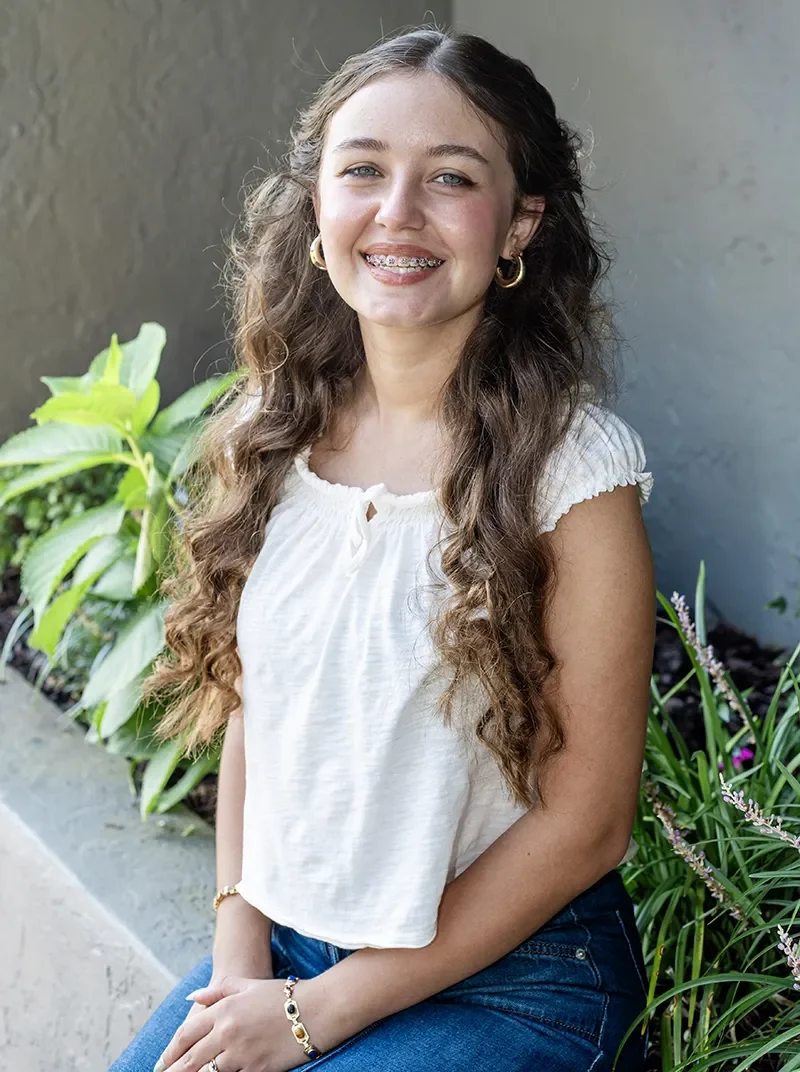 teen girl with braces