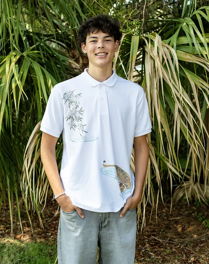 teen with braces